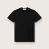 Regular-Fit-T-Shirt für Damen in Schwarz mit Used-Look