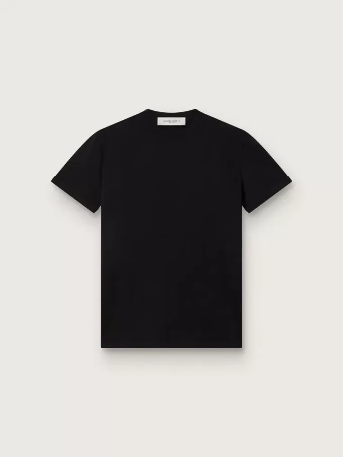 Regular-Fit-T-Shirt für Damen in Schwarz mit Used-Look