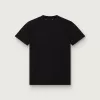 Regular-Fit-T-Shirt für Damen in Schwarz mit Used-Look