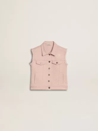 Rosa Jeansweste für Mädchen