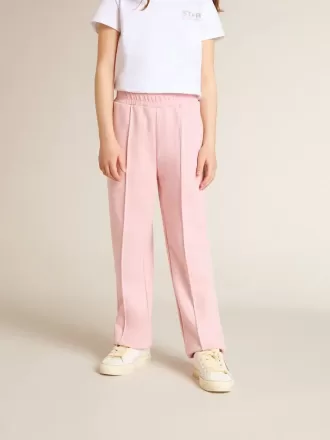 Rosa Jogginghose mit Glitzerstern auf der Vorderseite