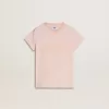 Rosa T-Shirt für Mädchen mit rosa Aufdruck auf der Vorderseite