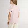 Rosa T-Shirt für Mädchen mit weißem Aufdruck Rosa T-Shirt für Mädchen mit weißem Aufdruck