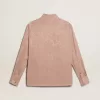 Rosa Viskose-Bluse für Damen mit Blumenmuster