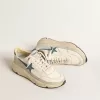 Running Sole aus Nappaleder mit blauem Lederstern und Wildledereinsatz
