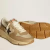 Running Sole LTD aus Nylon und Nubukleder mit Lederstern und Fersenlasche