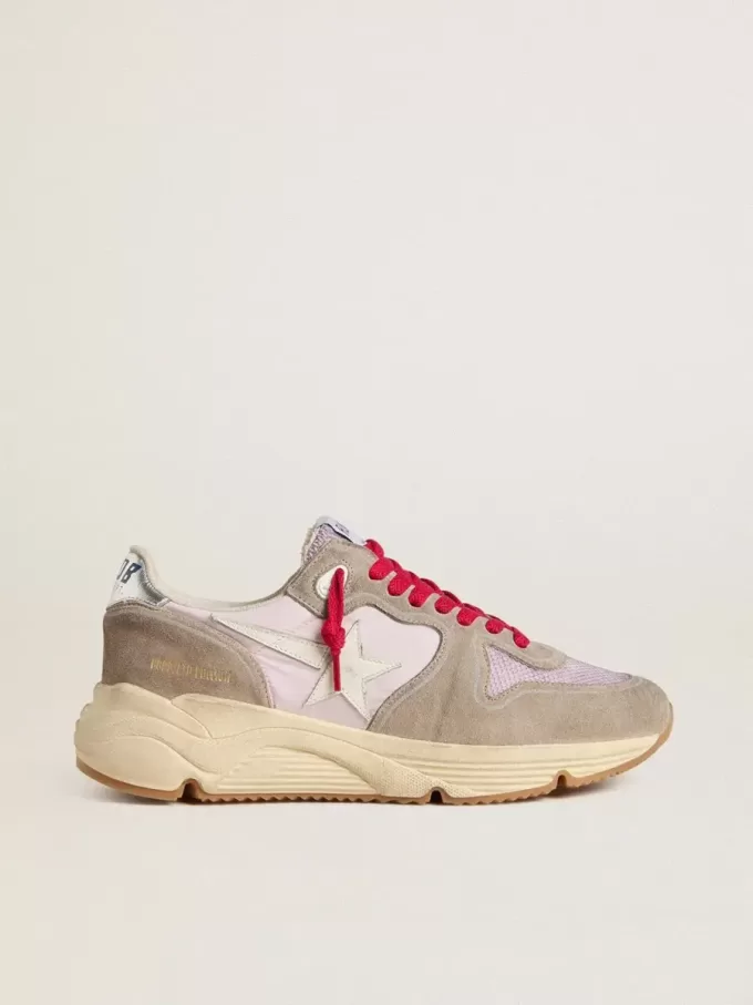 Running Sole LTD aus rosa Nylon mit weißem Lederstern