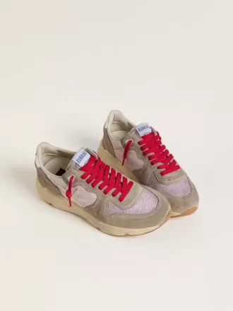 Running Sole LTD aus rosa Nylon mit weißem Lederstern