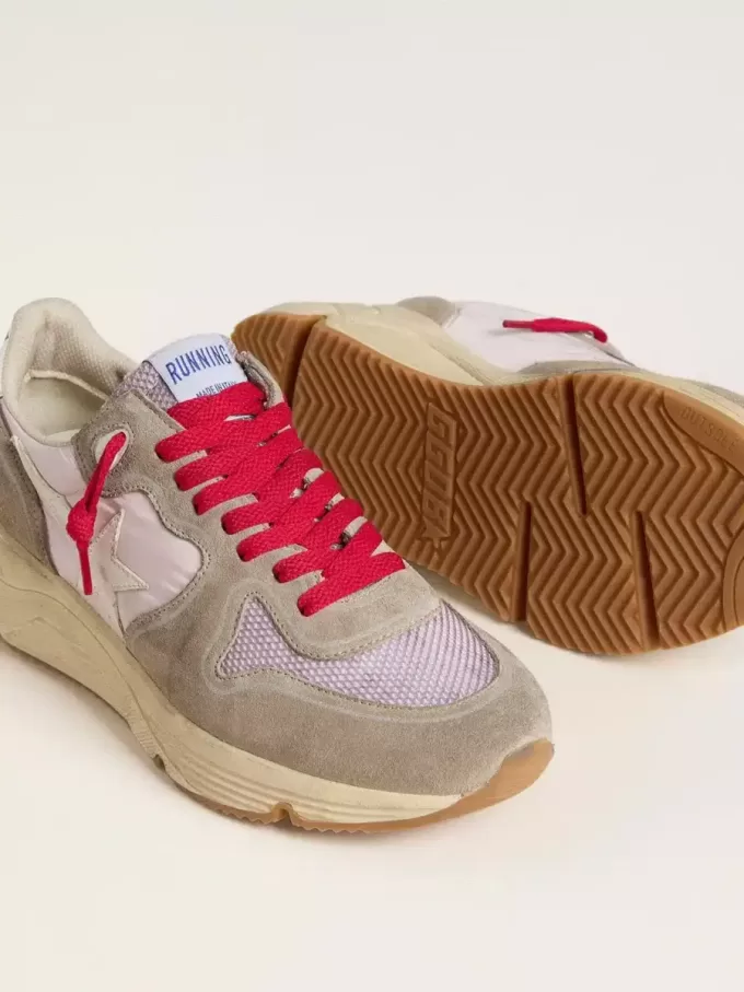 Running Sole LTD aus rosa Nylon mit weißem Lederstern