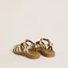 Sandalen „Young Maxime” aus goldfarbenem Metallic-Leder