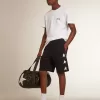 Schwarze Bermudashorts für Herren mit weißen Sternen