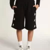Schwarze Bermudashorts für Jungen mit weißen Sternen