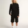 Schwarze Bermudashorts für Jungen mit weißen Sternen