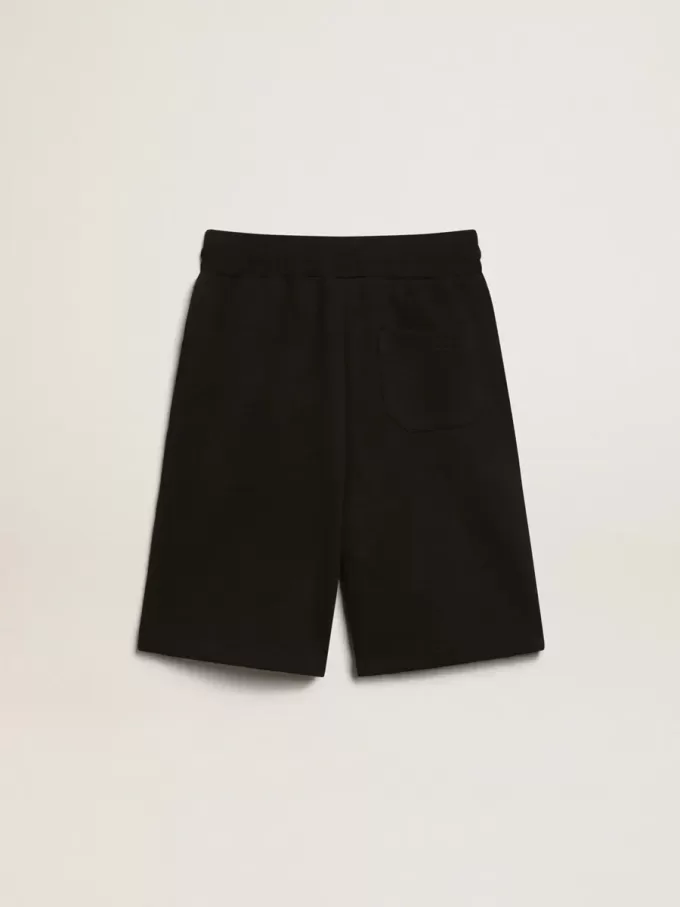 Schwarze Bermudashorts für Jungen mit weißen Sternen