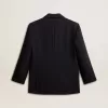 Schwarze Blazerjacke aus Wollmischung für Damen Schwarze Blazerjacke aus Wollmischung für Damen