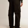 Schwarze Cargohose