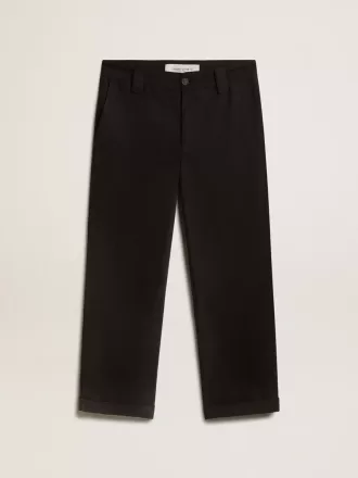 Schwarze Chinos aus Baumwolle für Herren