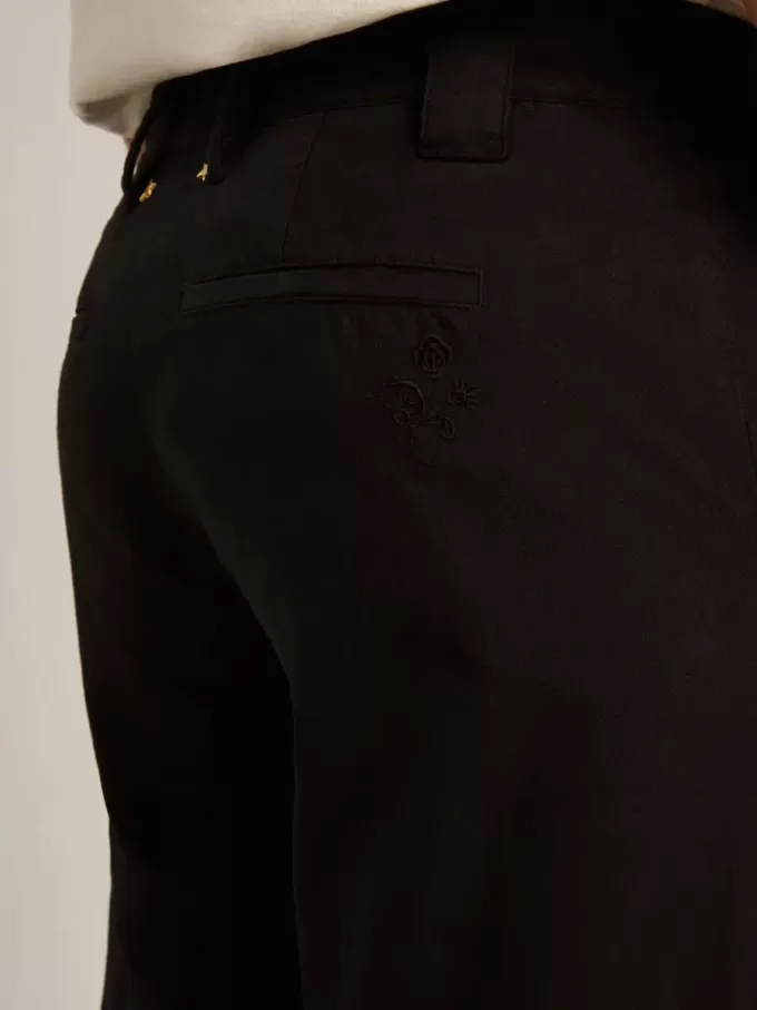 Schwarze Chinos aus Baumwolle für Herren