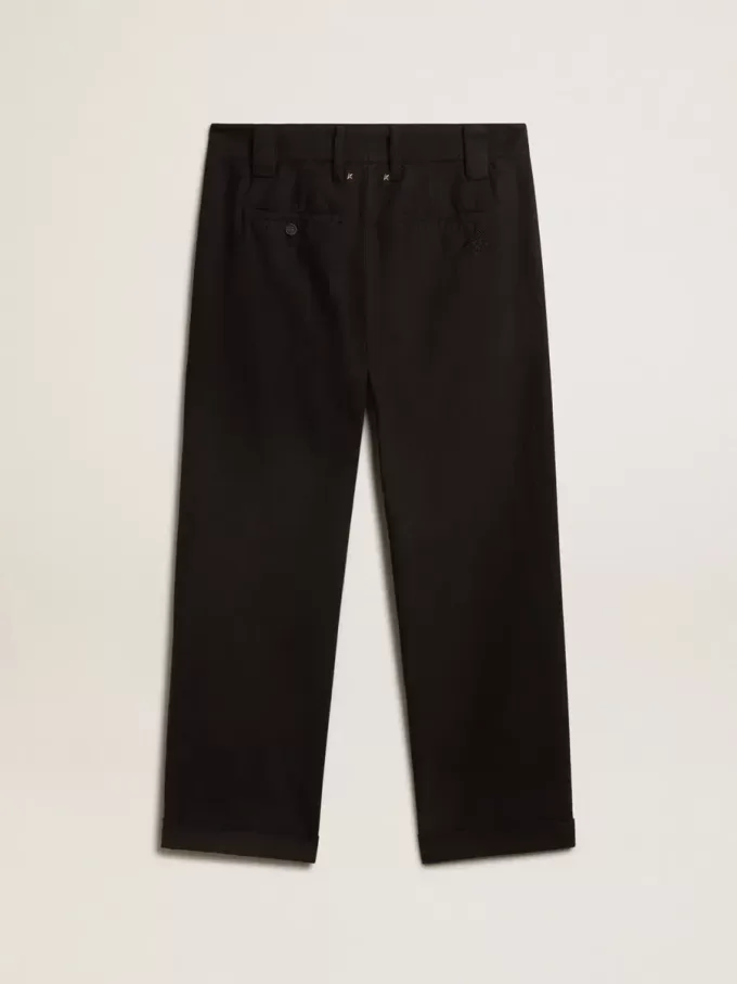 Schwarze Chinos aus Baumwolle für Herren