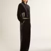 Schwarze Hose mit Samteffekt Schwarze Hose mit Samteffekt