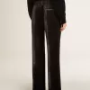 Schwarze Hose mit Samteffekt Schwarze Hose mit Samteffekt