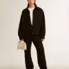 Schwarze Jeansjacke für Damen mit Stickerei