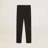 Schwarze Leggings für Mädchen mit weißen Sternen an den Seiten