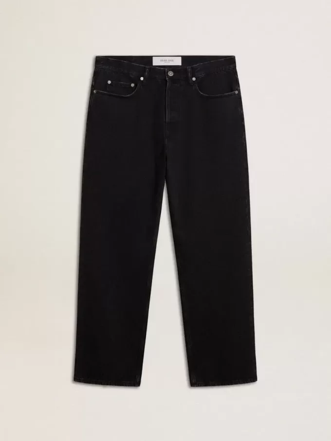 Schwarze One-Wash-Jeans für Herren