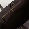 Schwarze Pasadena-Tasche aus glattem Leder mit goldenem Logo