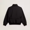 Schwarze Windjacke mit mehreren Taschen Schwarze Windjacke mit mehreren Taschen