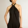 Schwarzer Overall aus Wollgabardine Schwarzer Overall aus Wollgabardine