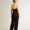 Schwarzer Overall aus Wollgabardine Schwarzer Overall aus Wollgabardine