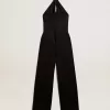 Schwarzer Overall aus Wollgabardine Schwarzer Overall aus Wollgabardine
