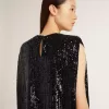 Schwarzes Paillettenkleid für Damen