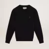 Schwarzes Sweatshirt aus der Archibald Star Collection mit ton-in-ton Stern auf der Vorderseite