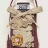 Skin „Vintage” beige bestickte Schnürsenkel mit Applikationen Skin „Vintage” beige bestickte Schnürsenkel mit Applikationen