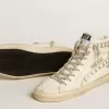 Slide mit silbernem Metallic-Lederstern und Lederblitz mit Sternen Slide mit silbernem Metallic-Lederstern und Lederblitz mit Sternen