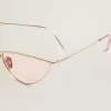 Sonnenbrille im Cat-Eye-Stil mit rosa Rahmen und Gläsern
