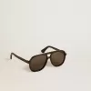 Sonnenbrille im Pilotenstil mit schwarzem Rahmen und Gläsern