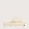 Herren-Slip-Ons „Space-Star Slide” aus weißem Leder