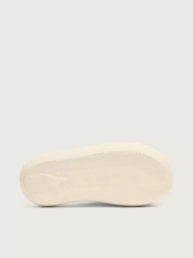 Herren-Slip-Ons „Space-Star Slide” aus weißem Leder