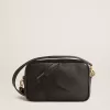Star Bag aus schwarzem Leder mit ton-in-ton Stern