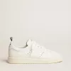Starter Sneakers aus komplett weißem Leder