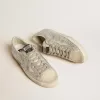 Super-Star aus Nubukleder mit Swarovski-Kristallen und eisgrauem Wildlederstern Super-Star aus Nubukleder mit Swarovski-Kristallen und eisgrauem Wildlederstern
