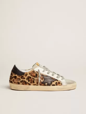 Super-Star für Damen aus Leder mit Leopardenmuster Super-Star für Damen aus Leder mit Leopardenmuster