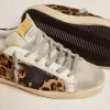 Super-Star für Damen aus Leder mit Leopardenmuster Super-Star für Damen aus Leder mit Leopardenmuster