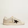 Super-Star für Damen aus Leder mit schwarzem Stern Super-Star für Damen aus Leder mit schwarzem Stern