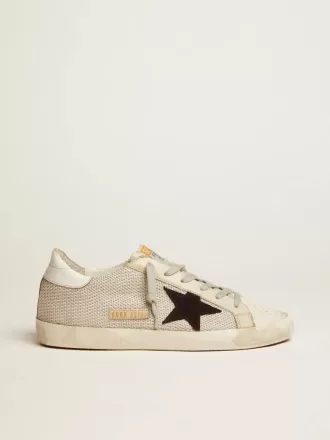 Super-Star für Damen aus Leder mit schwarzem Stern Super-Star für Damen aus Leder mit schwarzem Stern