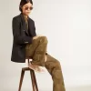 Super-Star für Damen aus puderrosa Wildleder mit cremefarbenem Lederstern Super-Star für Damen aus puderrosa Wildleder mit cremefarbenem Lederstern