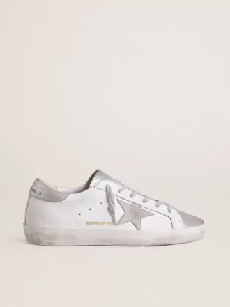 Super-Star für Damen mit grauem Wildlederstern und silbernen Glitzereinsätzen Super-Star für Damen mit grauem Wildlederstern und silbernen Glitzereinsätzen